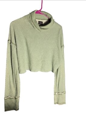 Women's Out From Under by Urban OutfitterGreen Cropped Turtleneck Sweater Small
